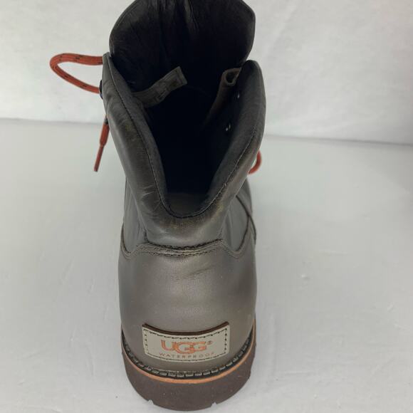 UGG Hafstein Waterproof Leather Lace-Up Boots Men's Size 10 - Picture 11 of 12